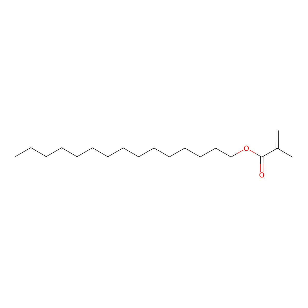 Pentadecyl methacrylate molecular structure, CAS 6140-74-5