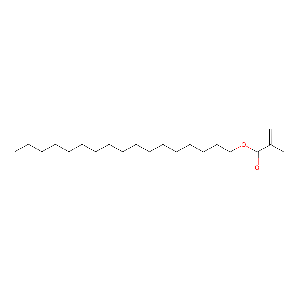 Heptadecyl methacrylate molecular structure, CAS 6140-75-6