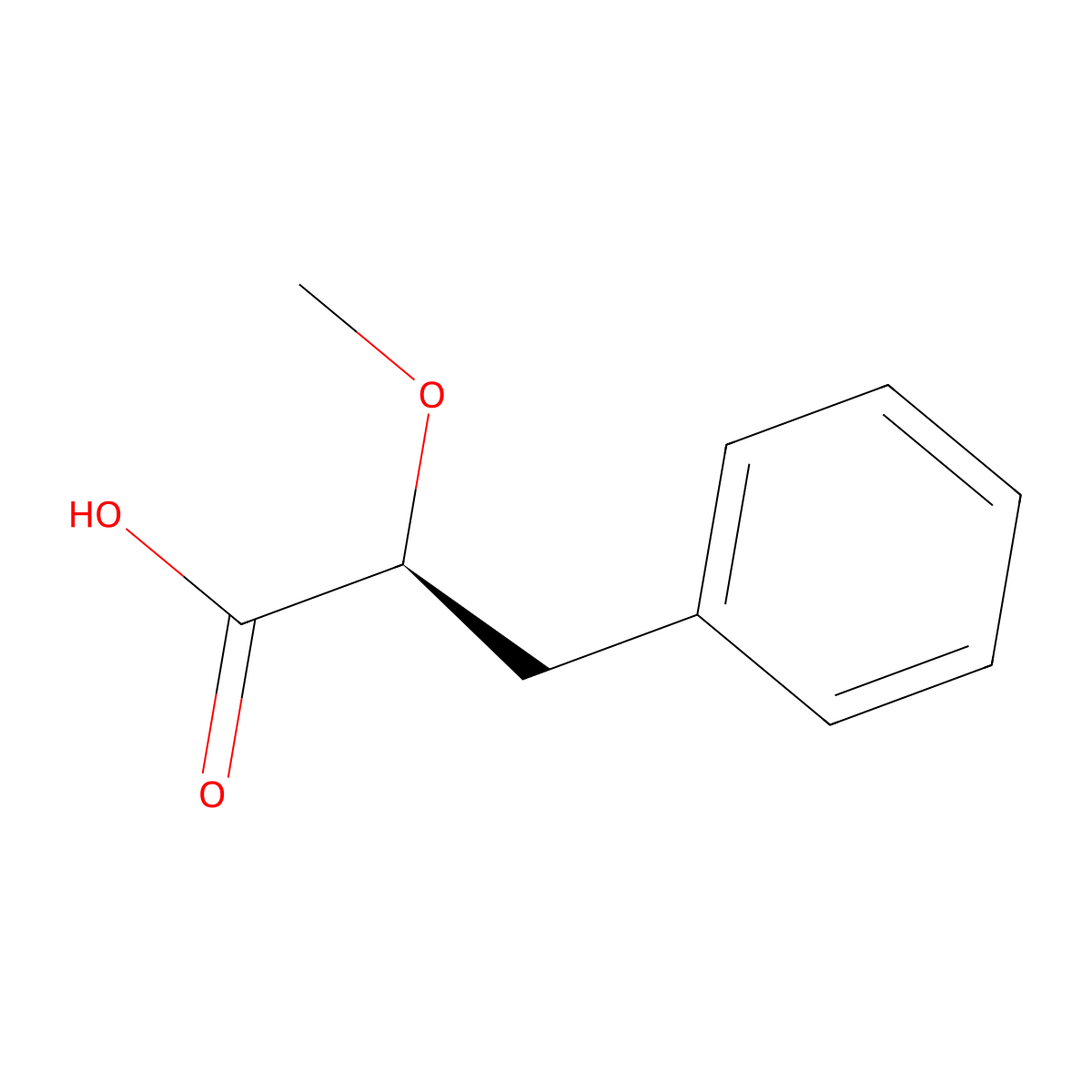 (S)-2-Methoxy-3-phenylpropanoic acid molecular structure, CAS 61403-68-7