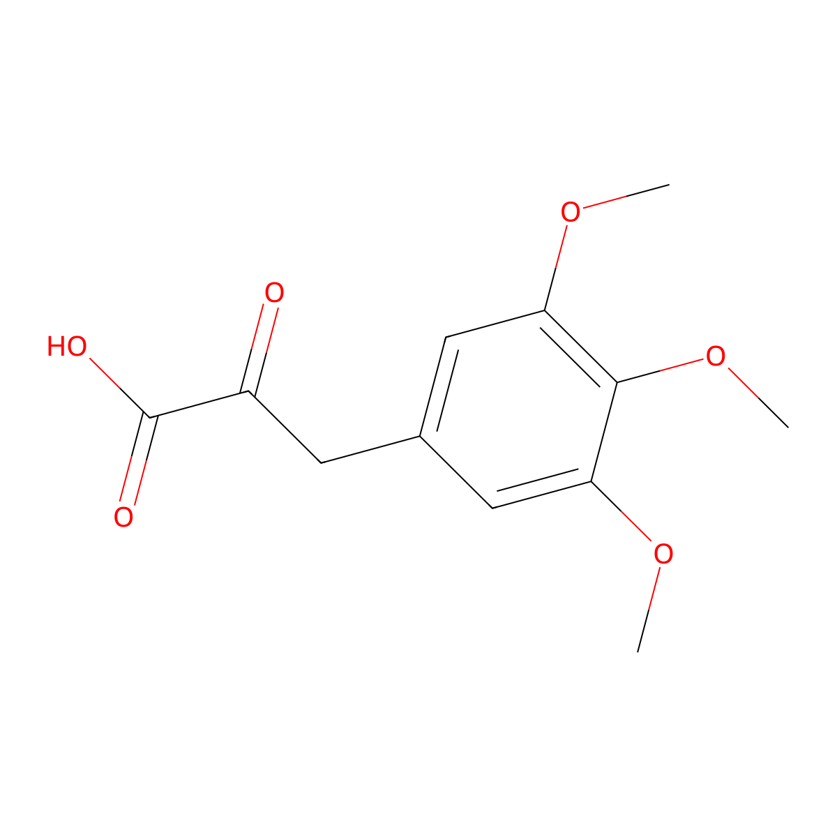 2-Oxo-3-(3,4,5-trimethoxyphenyl)propanoic acid molecular structure, CAS 61404-52-2