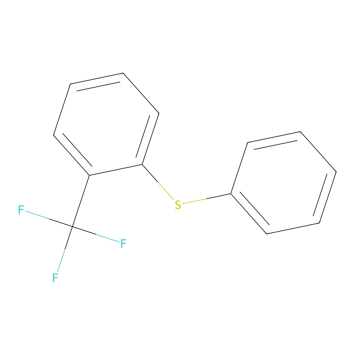 1-(Phenylsulfanyl)-2-(trifluoromethyl)benzene molecular structure, CAS 61405-41-2