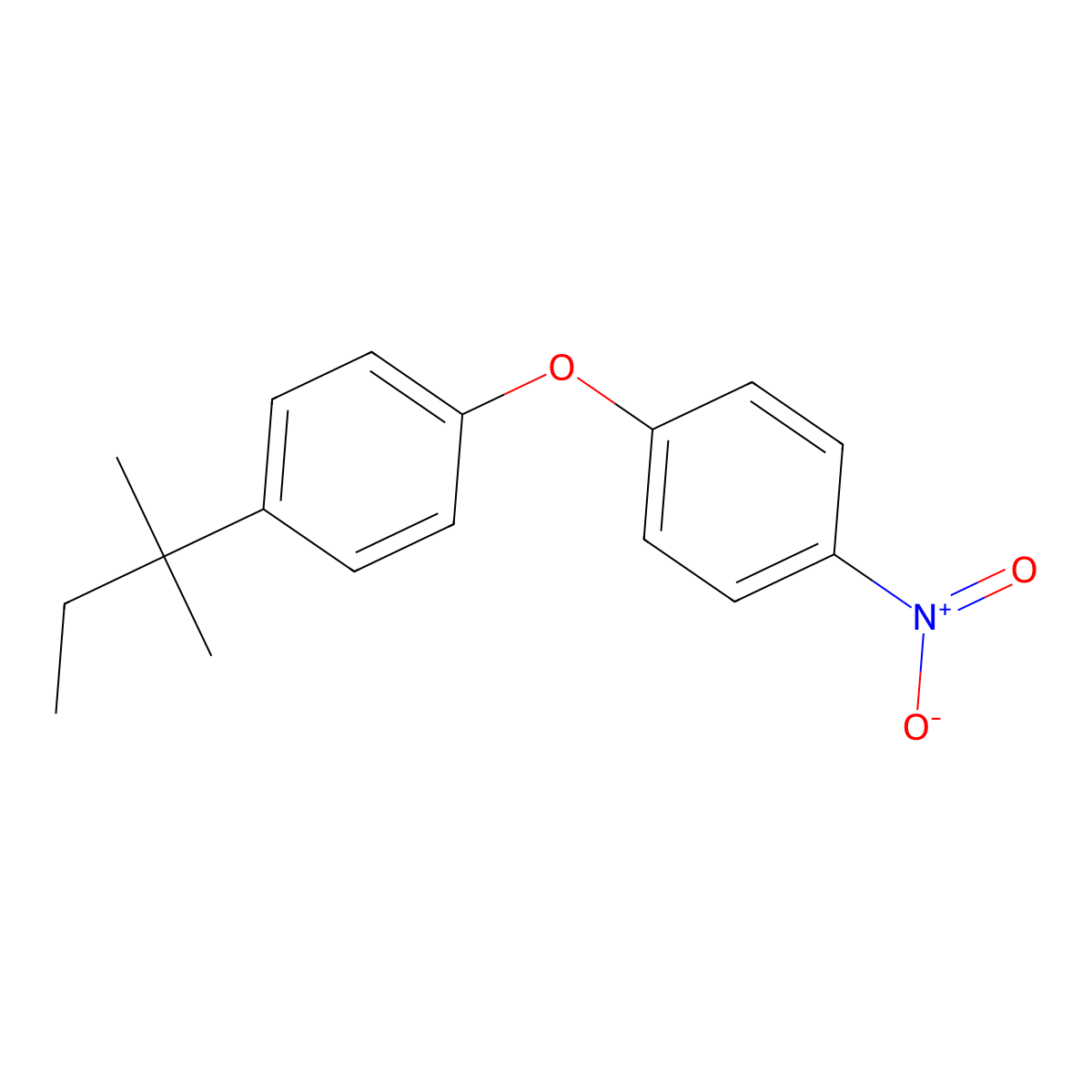 1-(2-Methylbutan-2-yl)-4-(4-nitrophenoxy)benzene molecular structure, CAS 61405-51-4