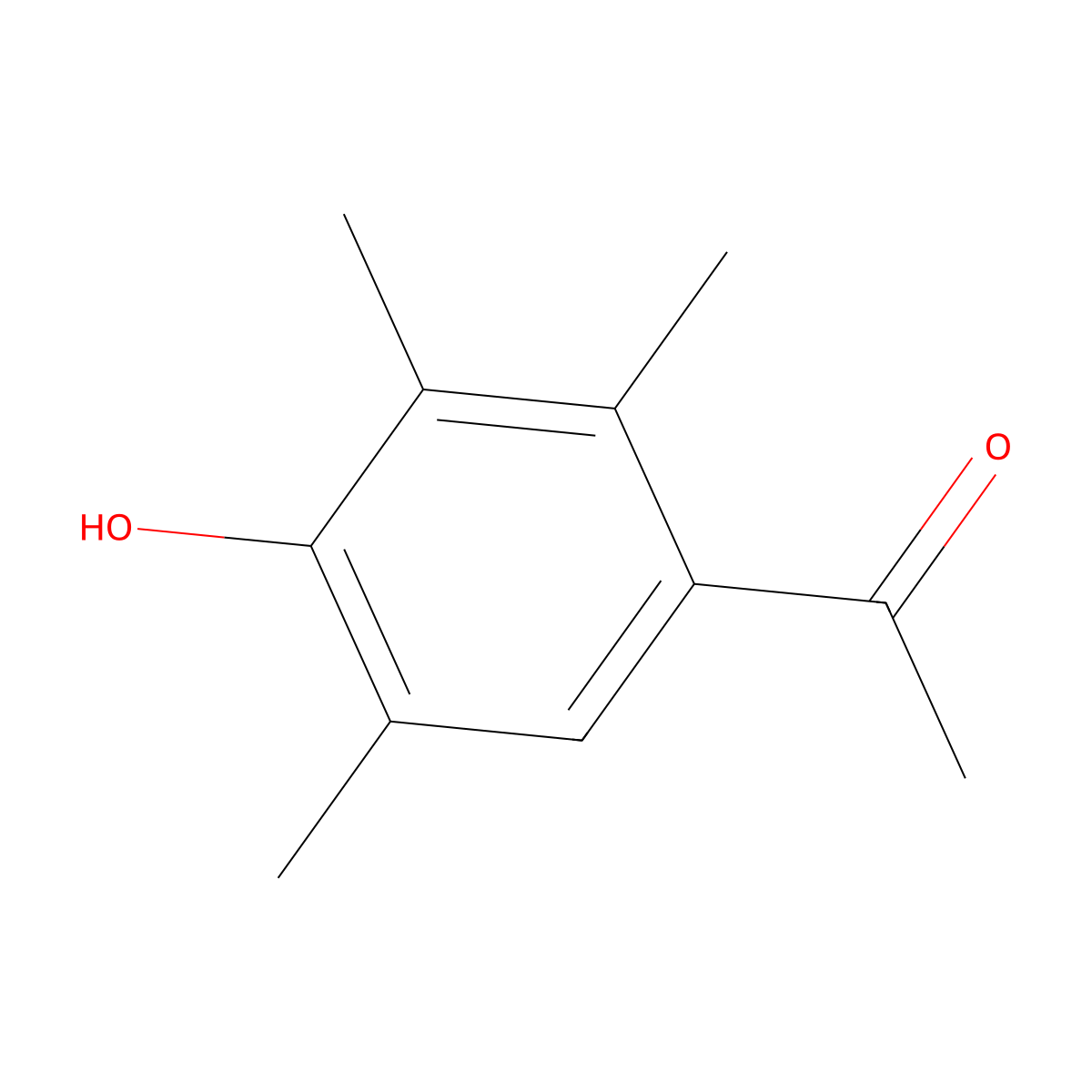 1-(4-Hydroxy-2,3,5-trimethylphenyl)ethan-1-one molecular structure, CAS 61405-64-9