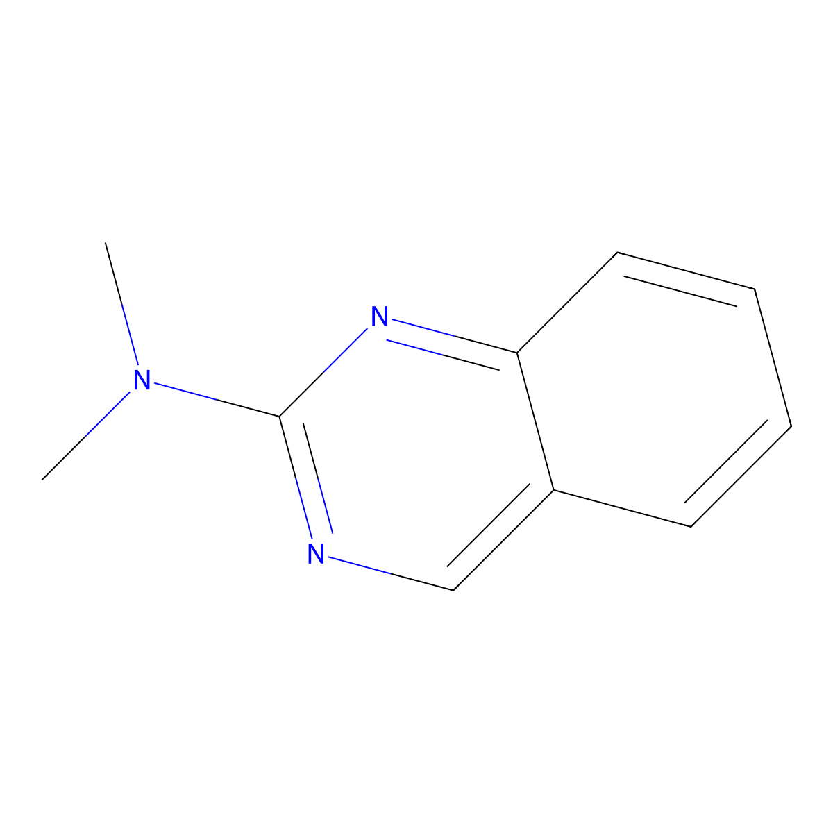 N,N-dimethylquinazolin-2-amine molecular structure, CAS 6141-01-1
