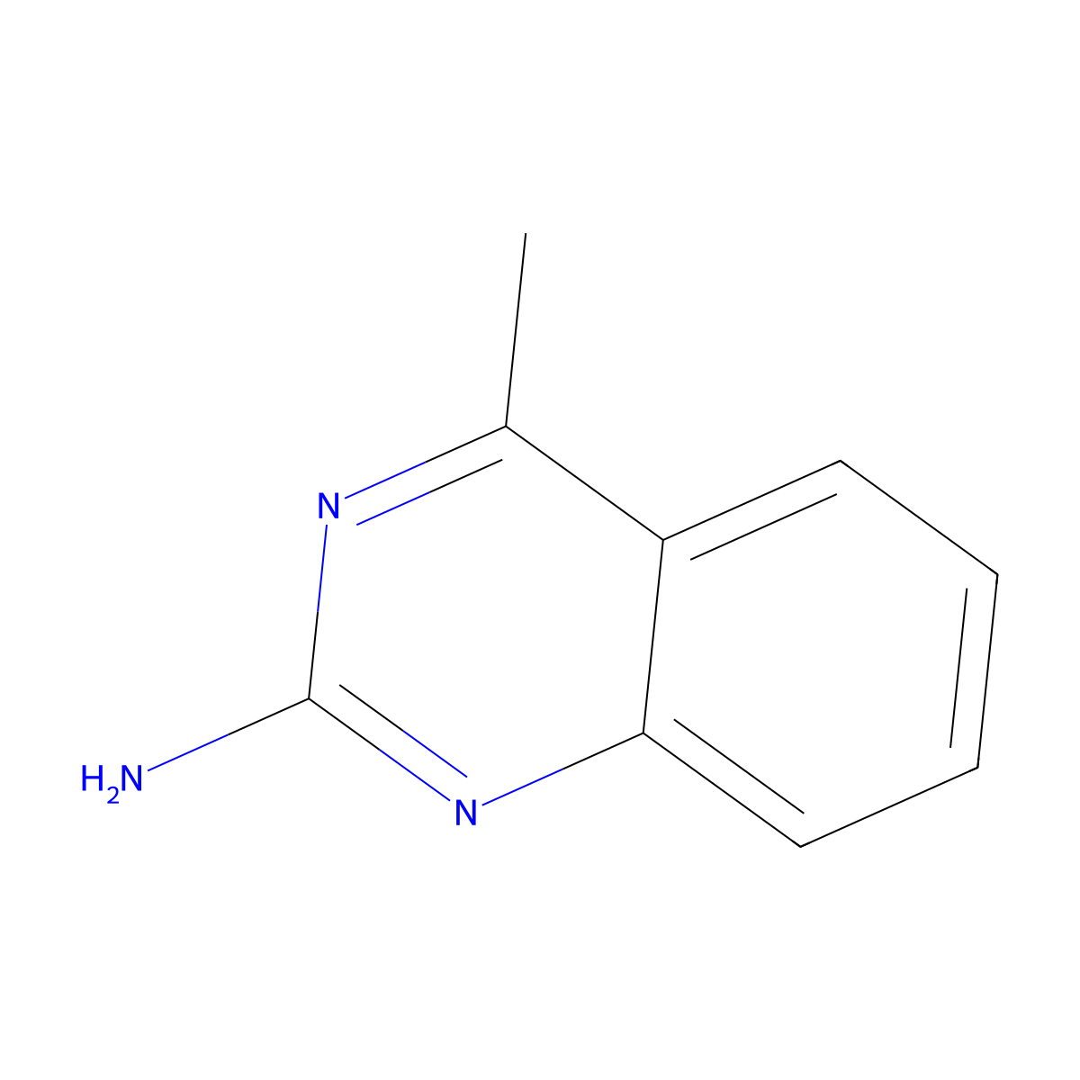 4-Methyl-2-quinazolinamine molecular structure, CAS 6141-02-2