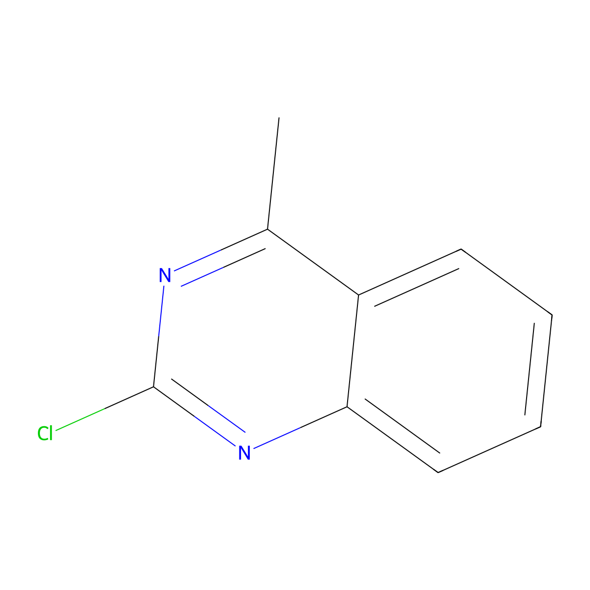 2-Chloro-4-methylquinazoline molecular structure, CAS 6141-14-6