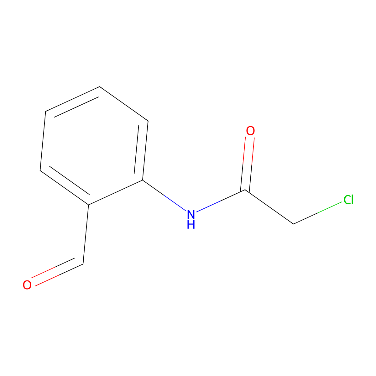 2-chloro-N-(2-formylphenyl)acetamide molecular structure, CAS 6141-22-6