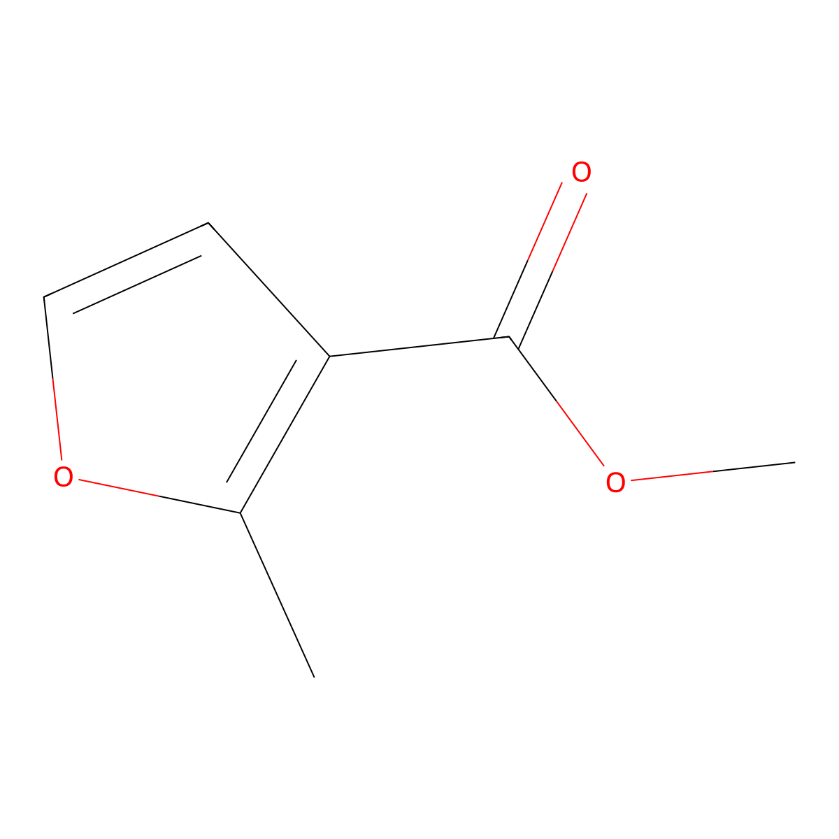 Methyl 2-methylfuran-3-carboxylate molecular structure, CAS 6141-58-8