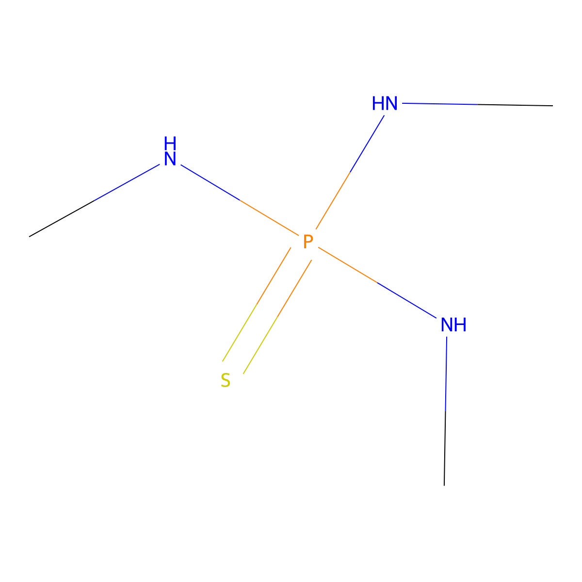 N,N',N''-trimethylphosphorothioic triamide molecular structure, CAS 6141-78-2