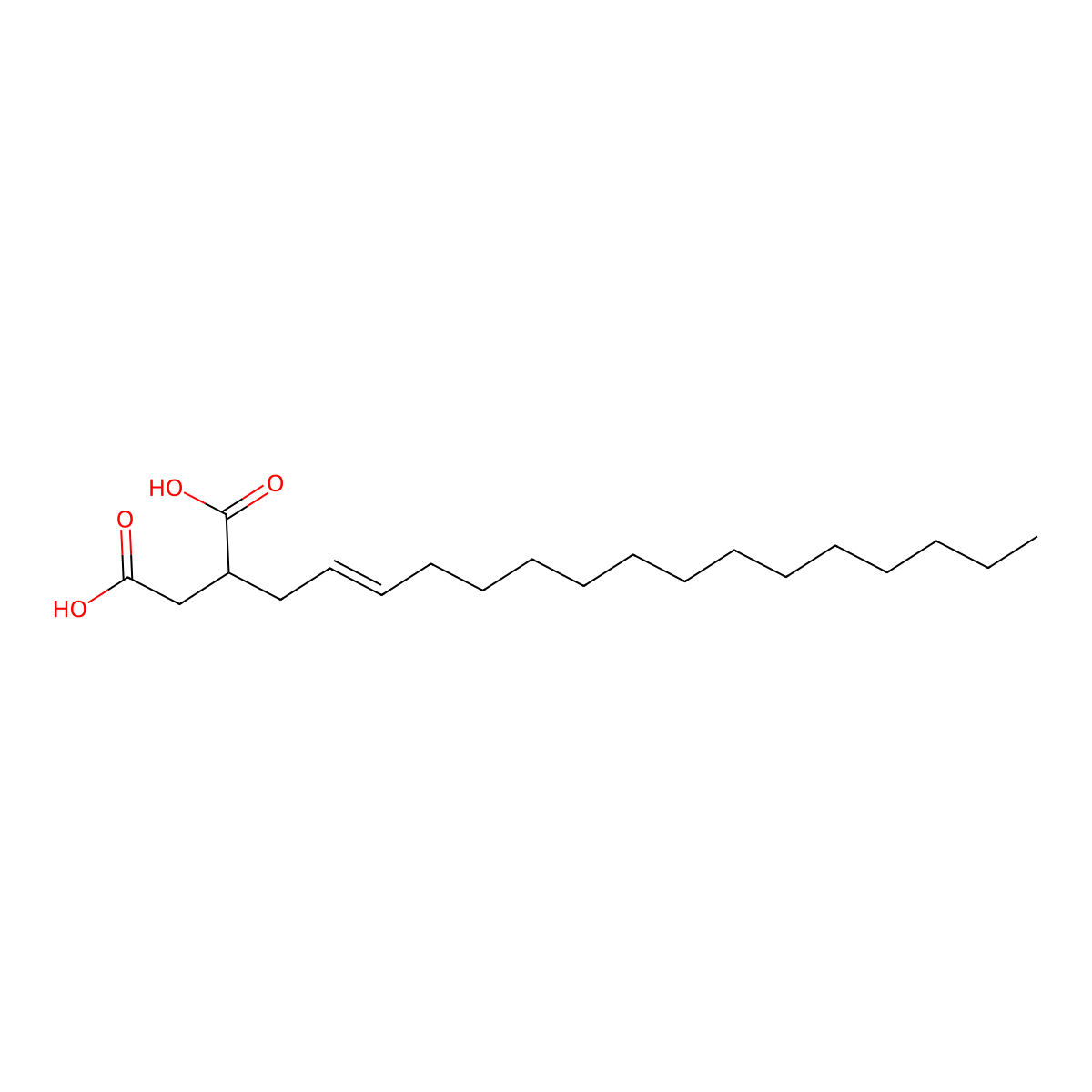 Hexadec-2-enylsuccinic acid molecular structure, CAS 61412-52-0