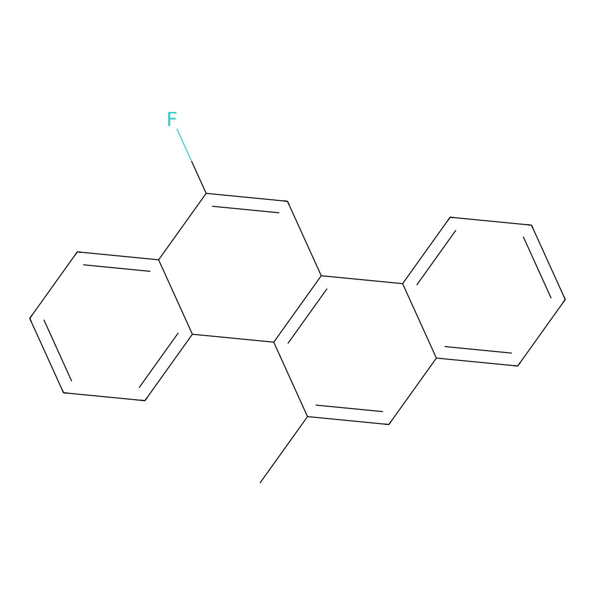 12-Fluoro-5-methylchrysene molecular structure, CAS 61413-38-5