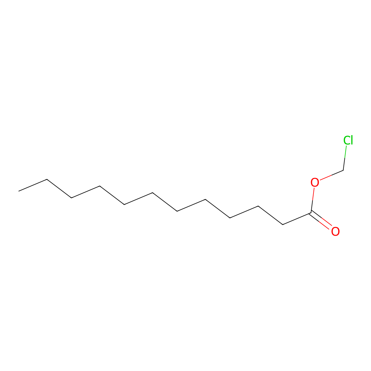 Chloromethyl dodecanoate molecular structure, CAS 61413-67-0
