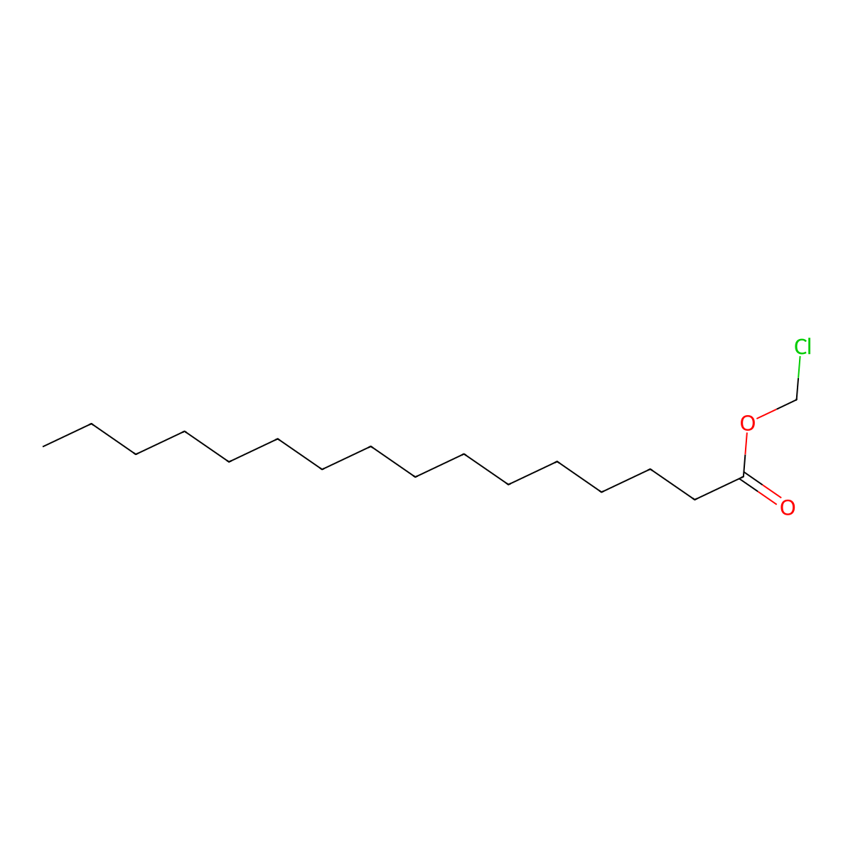 Chloromethyl hexadecanoate molecular structure, CAS 61413-69-2