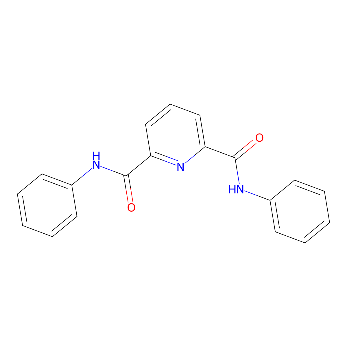 2-N,6-N-diphenylpyridine-2,6-dicarboxamide molecular structure, CAS 61414-14-0