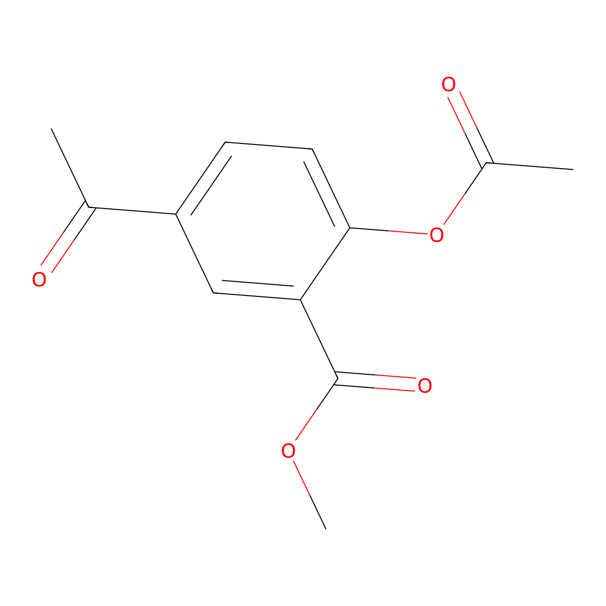 Methyl 2-acetoxy-5-acetylbenzoate molecular structure, CAS 61414-18-4