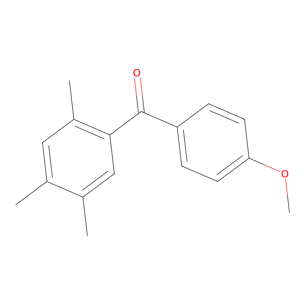Methanone, (4-methoxyphenyl)(2,4,5-trimethylphenyl)- molecular structure, CAS 61415-65-4