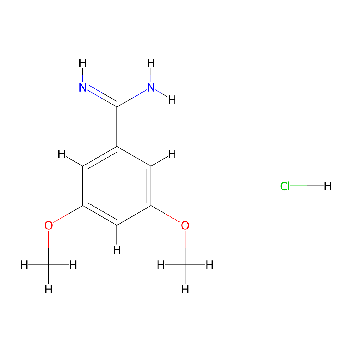 3,5-Dimethoxy-benzamidine hydrochloride molecular structure, CAS 61416-81-7