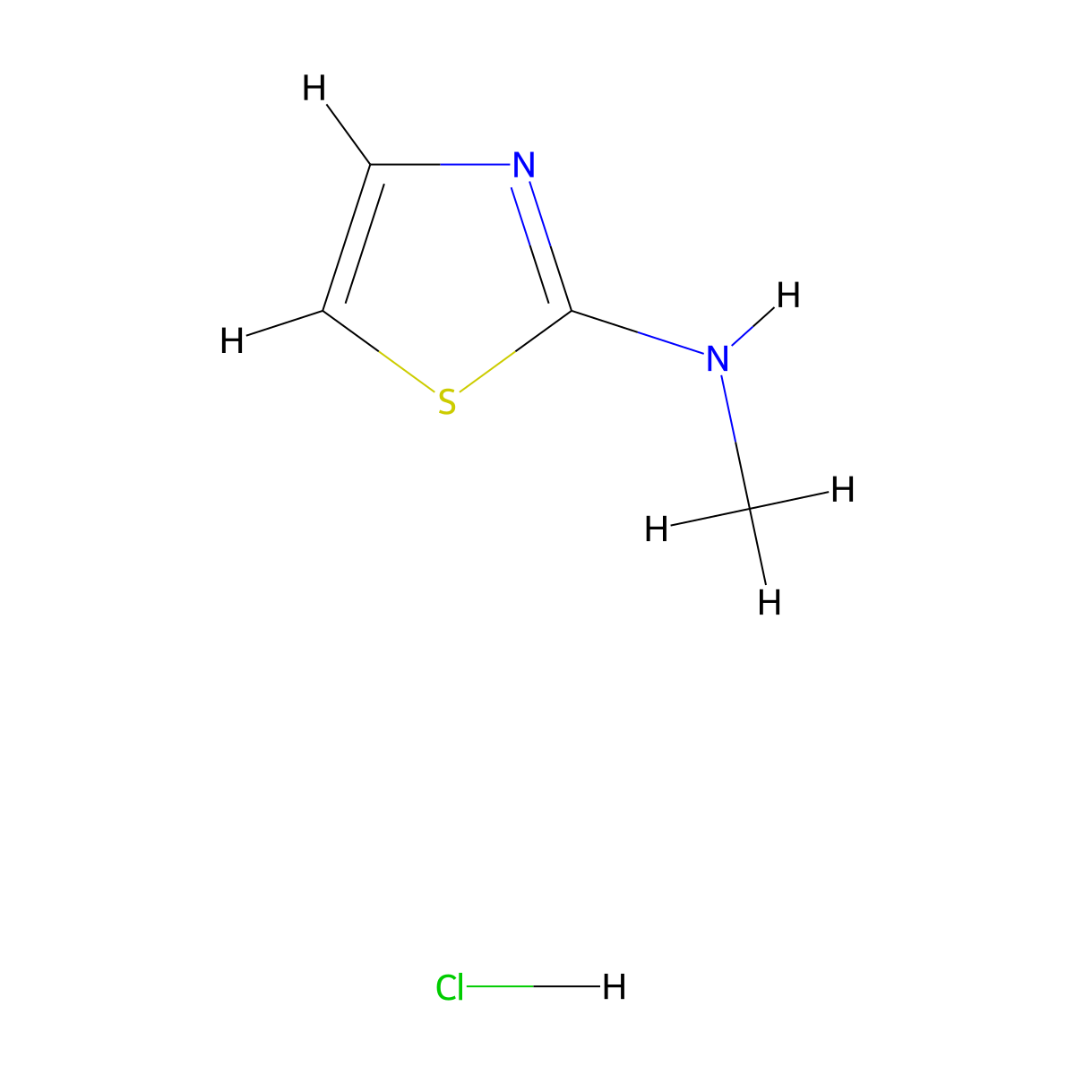 N-Methylthiazol-2-amine hydrochloride molecular structure, CAS 6142-07-0