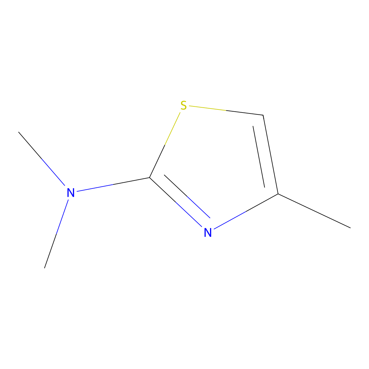 N,N,4-Trimethylthiazol-2-amine molecular structure, CAS 6142-18-3