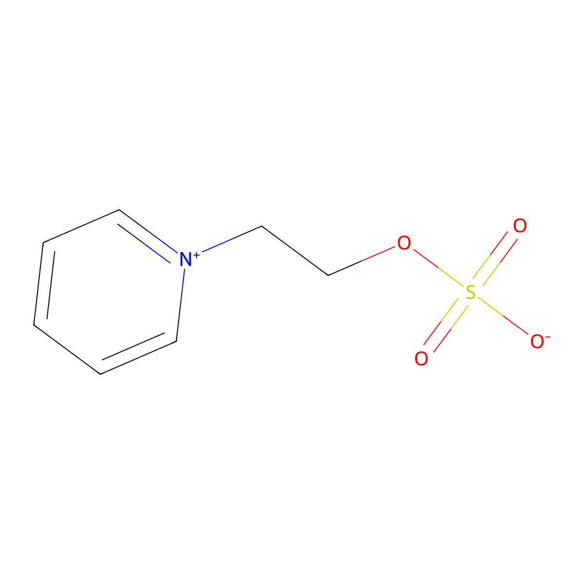 1-(2-(Sulphonatooxy)ethyl)pyridinium molecular structure, CAS 6142-30-9