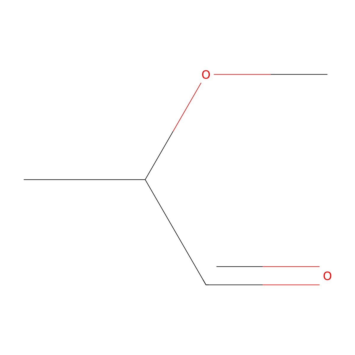 2-Methoxypropanal molecular structure, CAS 6142-38-7