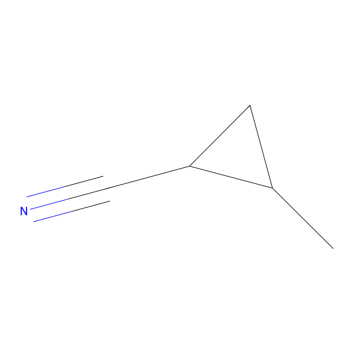 2-Methylcyclopropane-1-carbonitrile molecular structure, CAS 6142-59-2