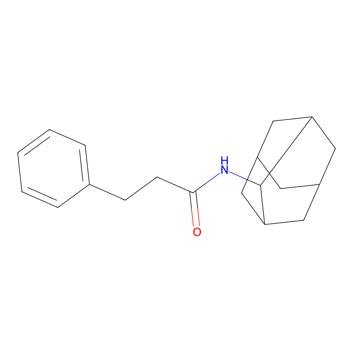 N-2-adamantyl-3-phenylpropanamide molecular structure, CAS 6142-81-0