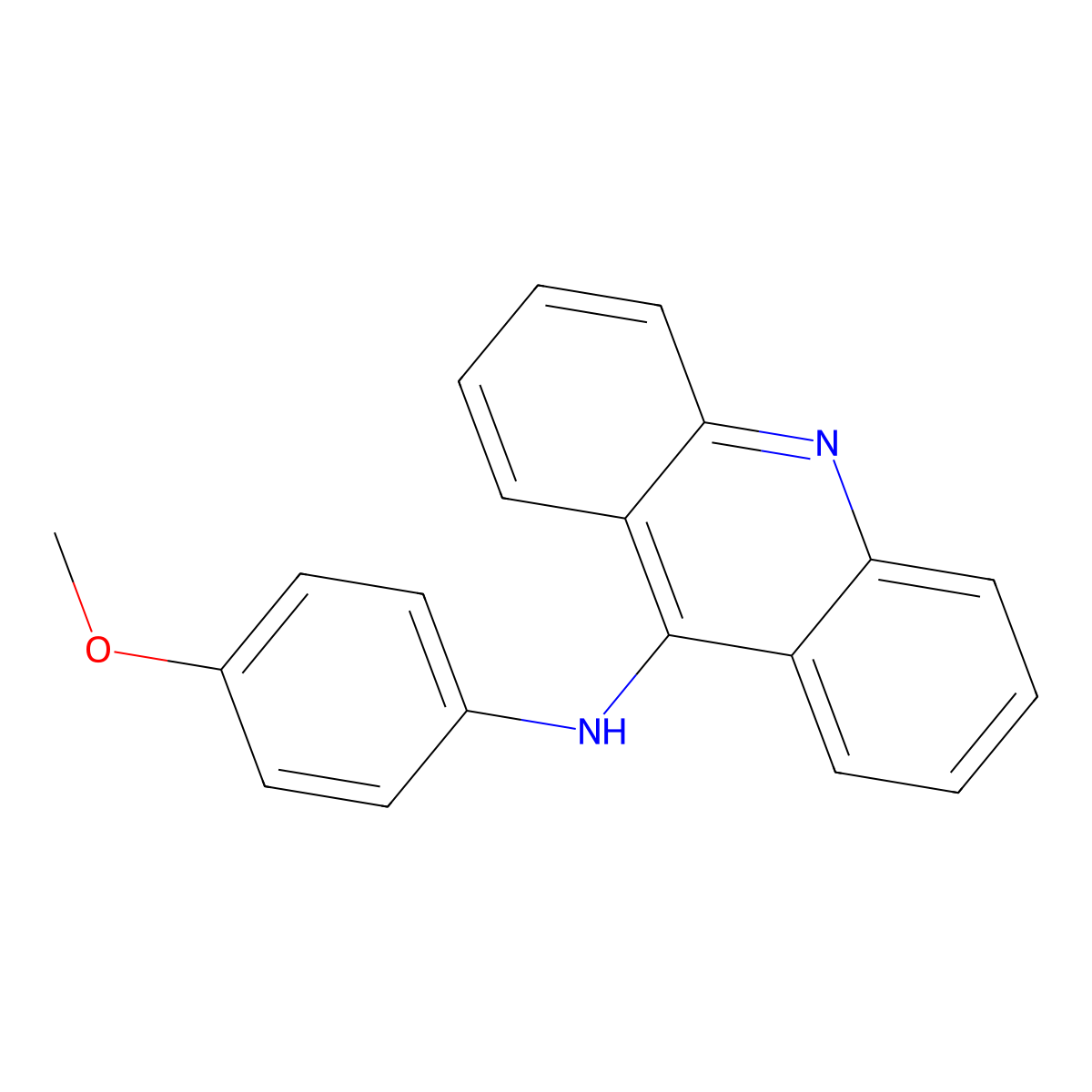 Acridine, 9-(p-anisidino)- molecular structure, CAS 61421-82-7