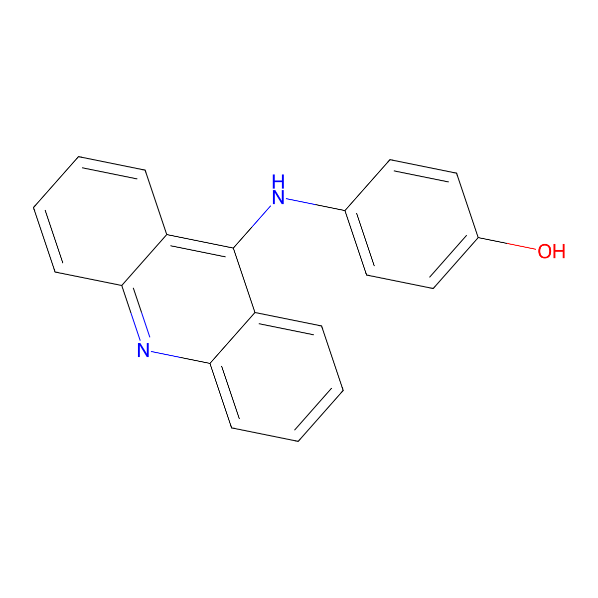 4-(9-Acridinylamino)phenol molecular structure, CAS 61421-83-8