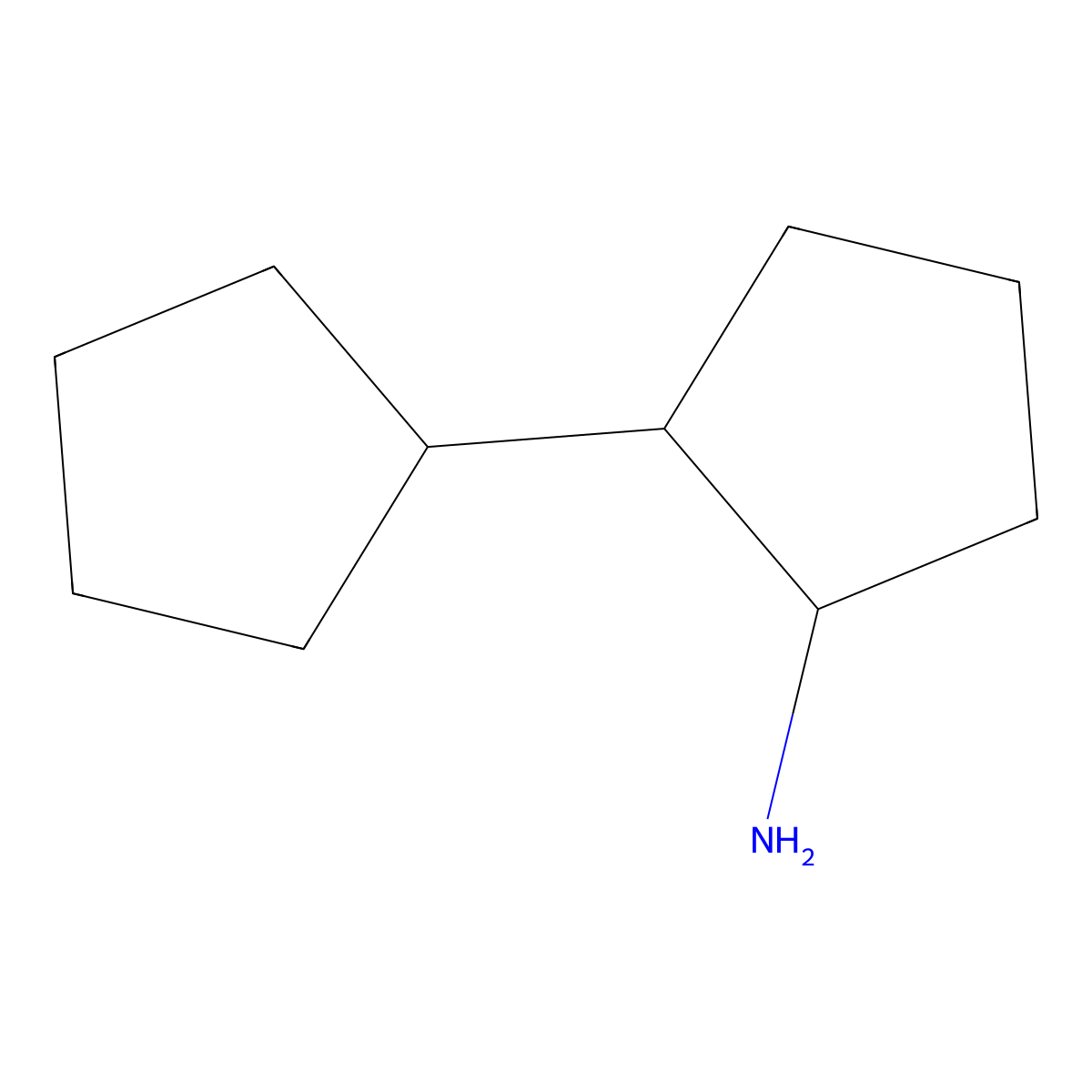 2-Cyclopentylcyclopentan-1-amine molecular structure, CAS 61423-31-2