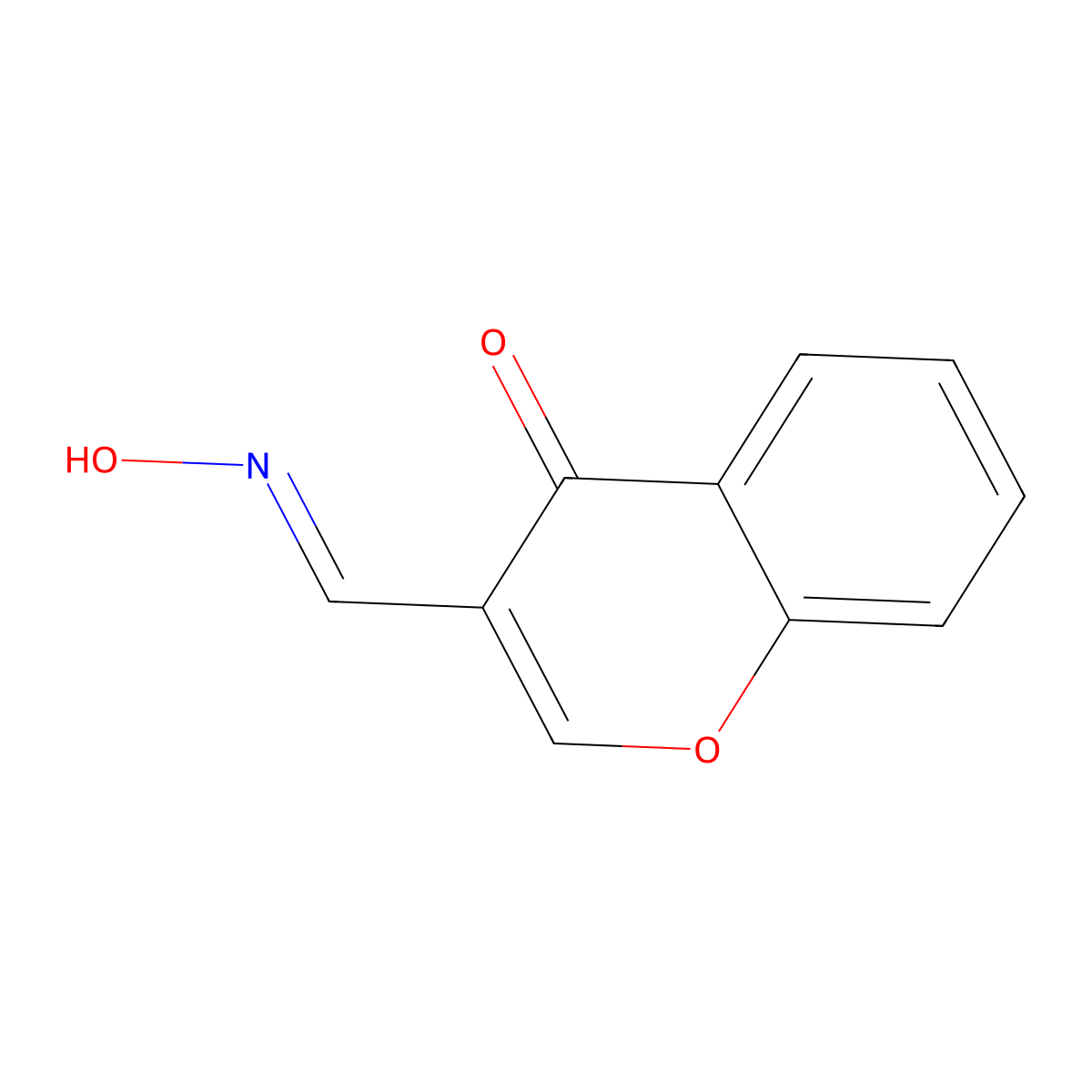 3-(Hydroxyiminomethyl)chromen-4-one molecular structure, CAS 61424-75-7