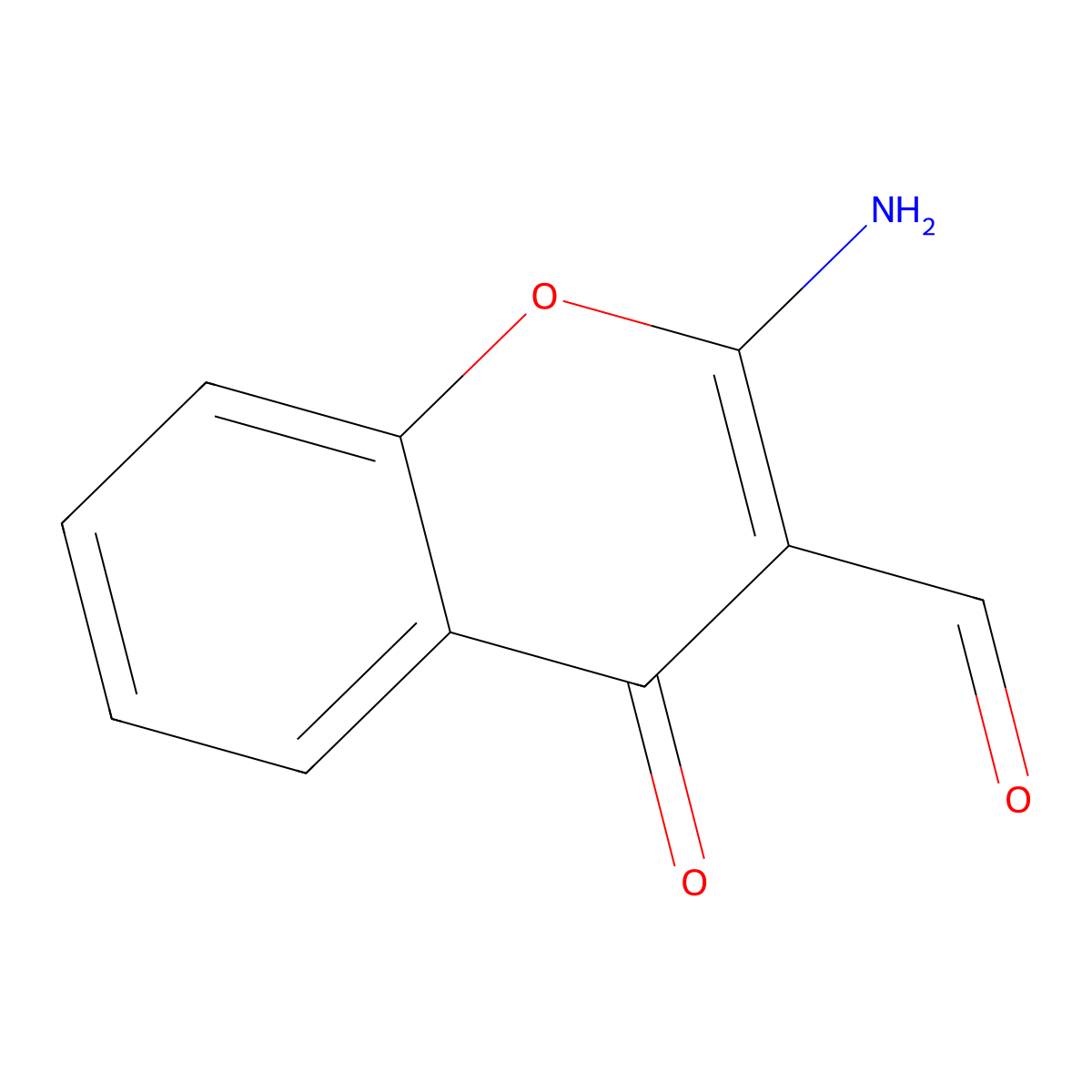 2-Aminochromone-3-carboxaldehyde molecular structure, CAS 61424-76-8
