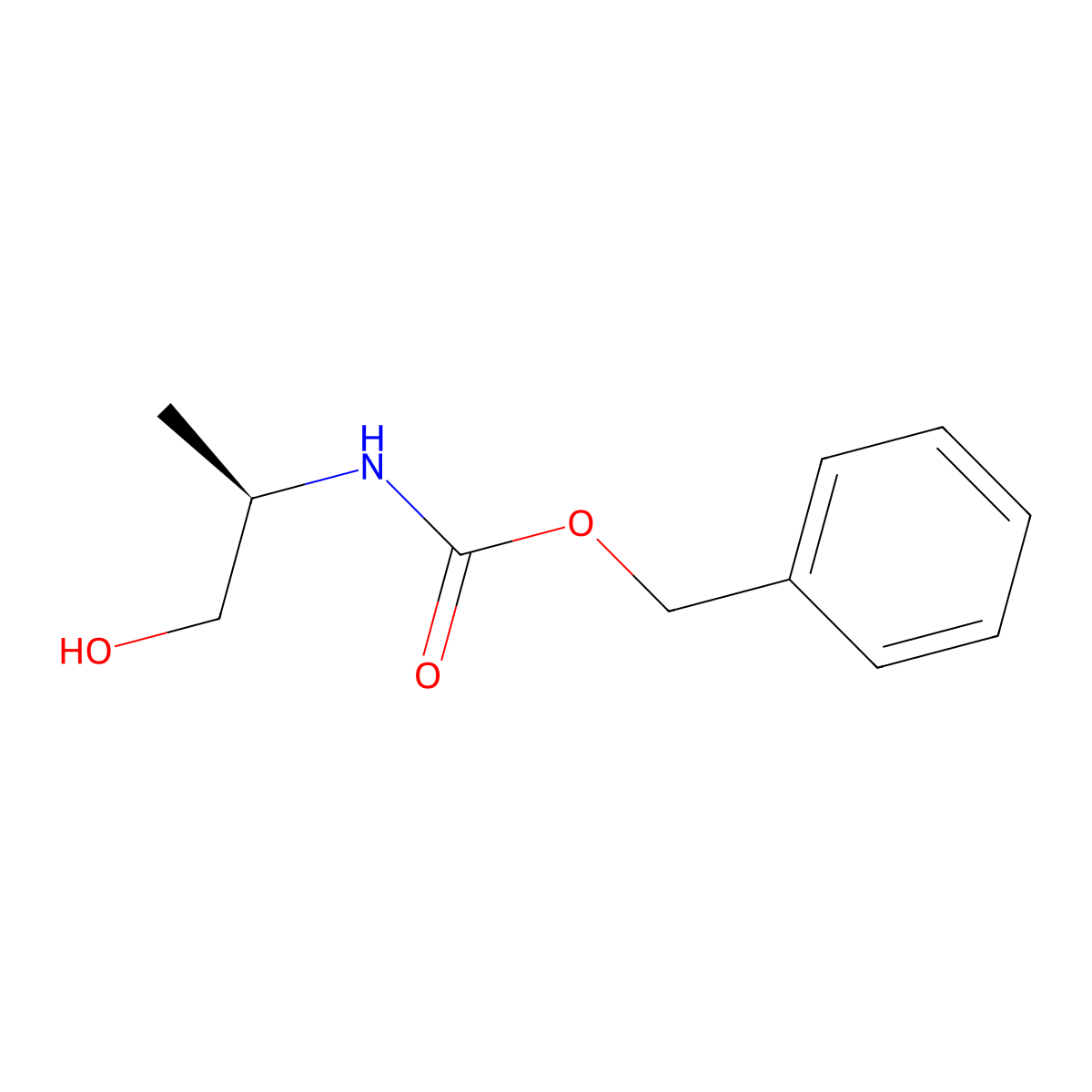 Benzyl ((2R)-1-hydroxypropan-2-yl)carbamate molecular structure, CAS 61425-27-2