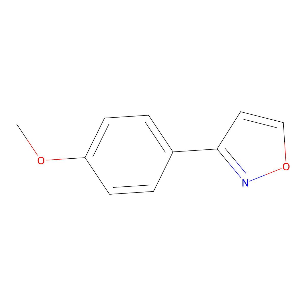 3-(4-Methoxyphenyl)isoxazole molecular structure, CAS 61428-20-4