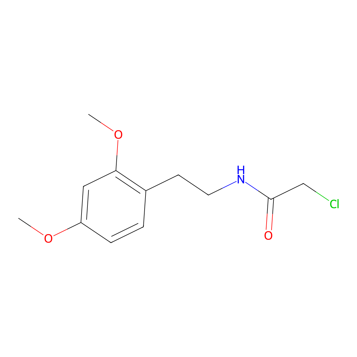 2-Chloro-N-[2-(2,4-dimethoxyphenyl)ethyl]acetamide molecular structure, CAS 61429-53-6