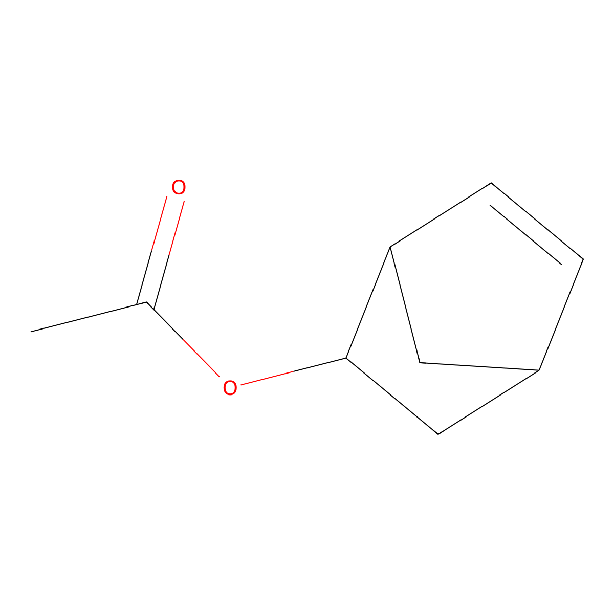Bicyclo(2.2.1)hept-5-en-2-ol, 2-acetate molecular structure, CAS 6143-29-9