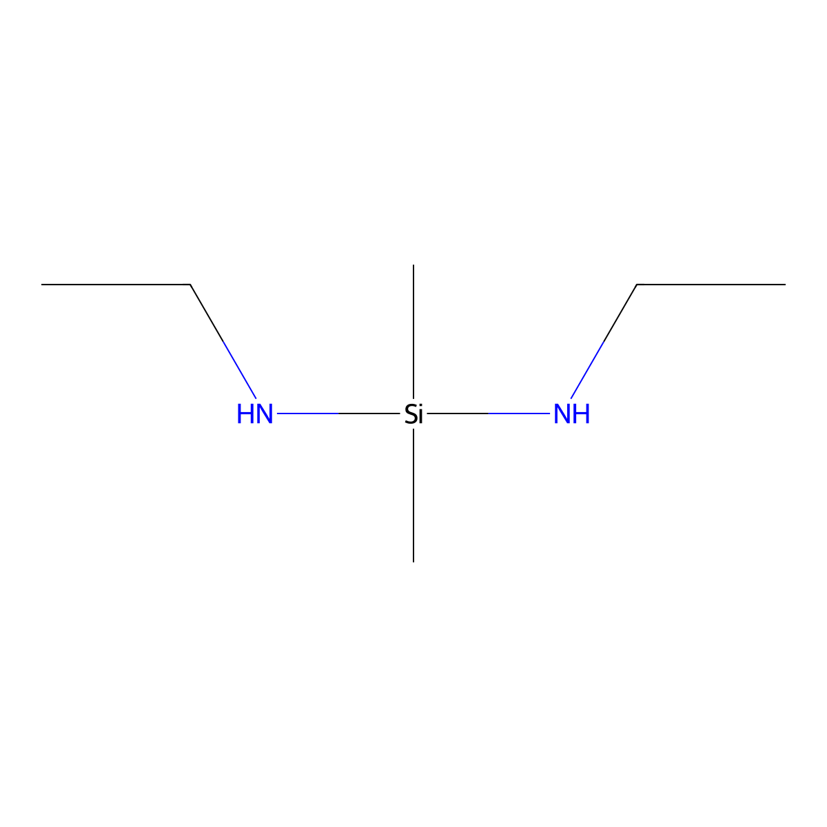 Silanediamine, N,N'-diethyl-1,1-dimethyl- molecular structure, CAS 6143-68-6