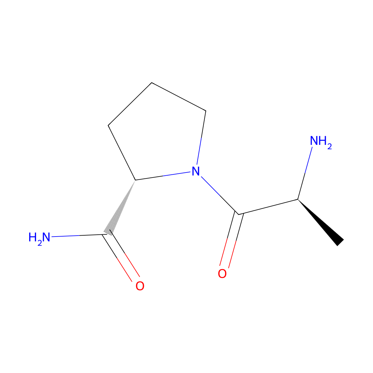 (2S)-1-[(2S)-2-aminopropanoyl]pyrrolidine-2-carboxamide molecular structure, CAS 61430-03-3