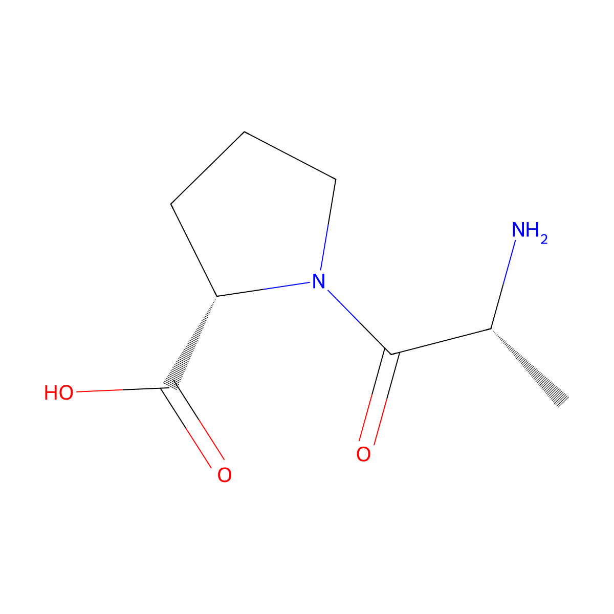 1-D-Alanyl-L-proline molecular structure, CAS 61430-12-4