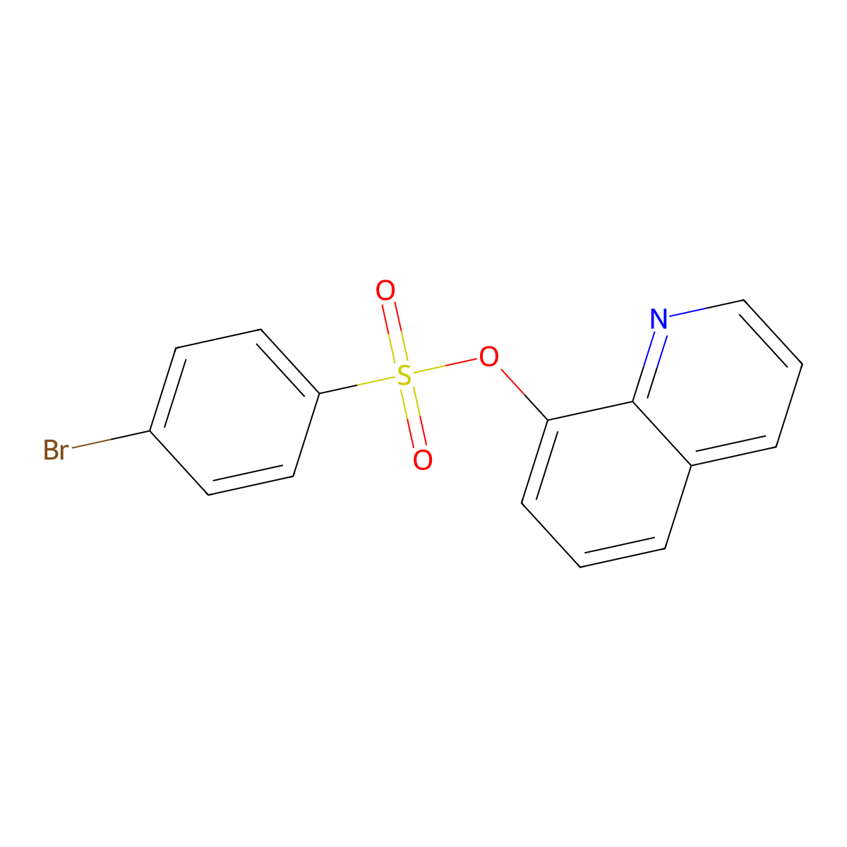 Quinolin-8-yl 4-bromobenzenesulfonate molecular structure, CAS 61430-85-1