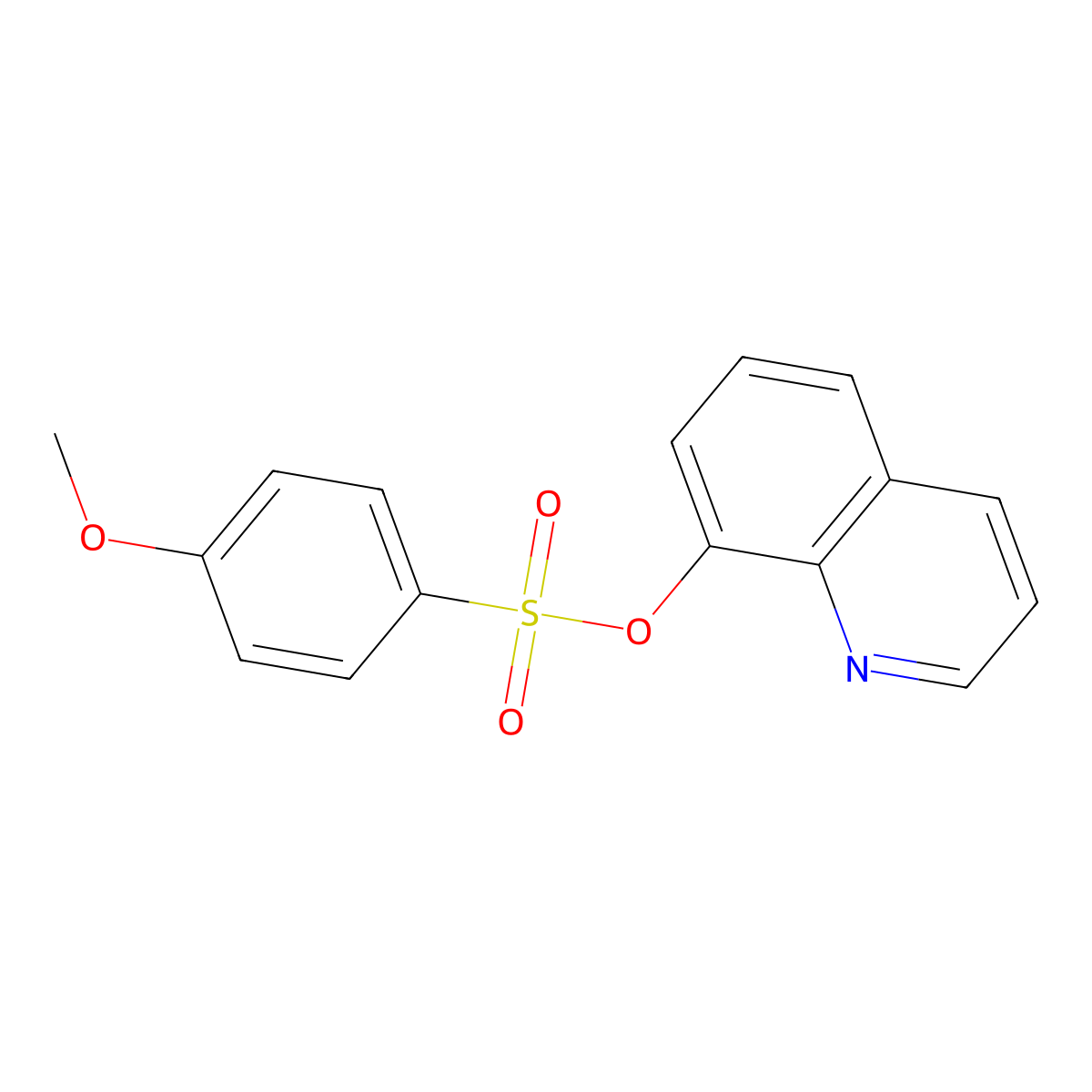Quinolin-8-yl 4-methoxybenzenesulfonate molecular structure, CAS 61430-87-3
