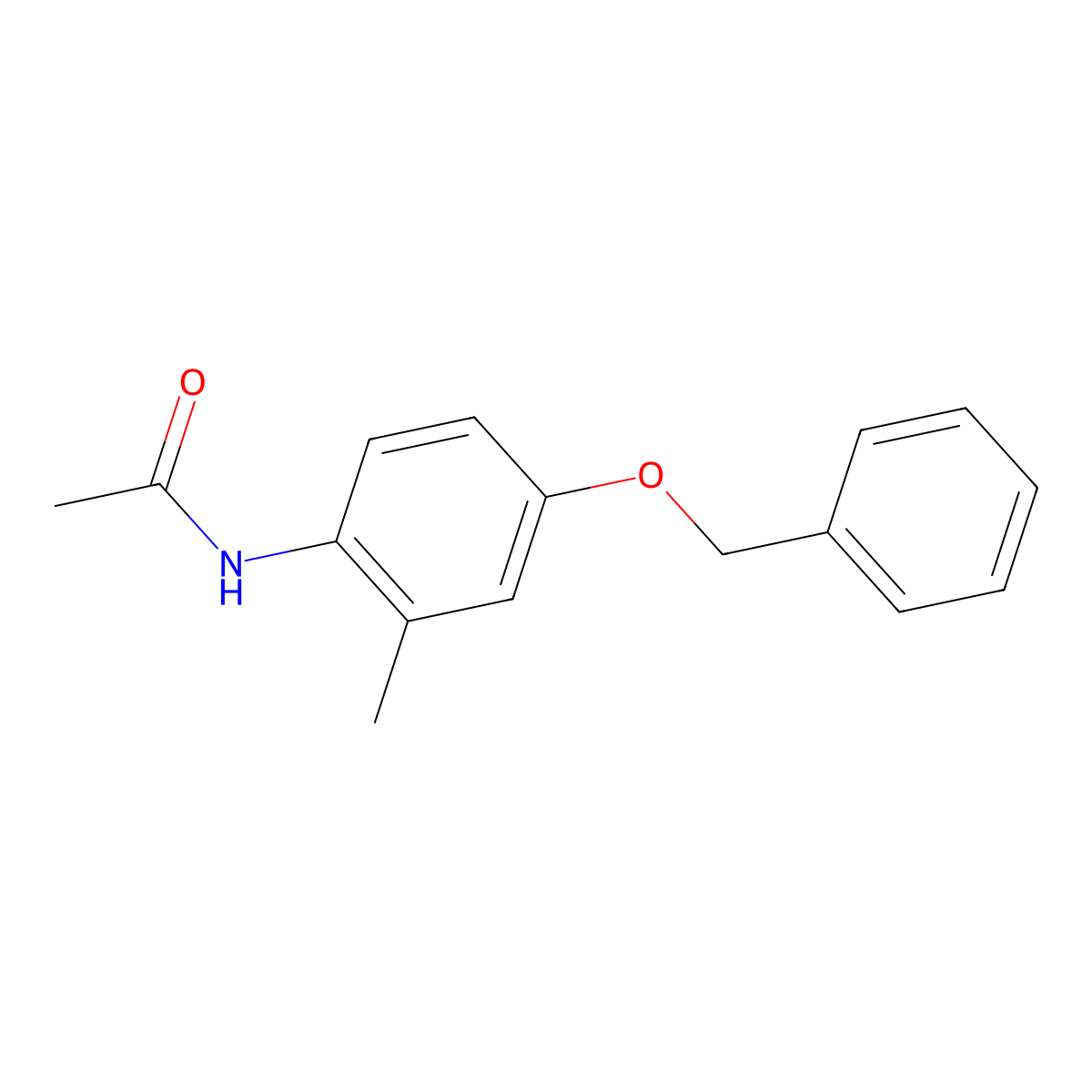 N-(4-(benzyloxy)-2-methylphenyl)acetamide molecular structure, CAS 61433-76-9