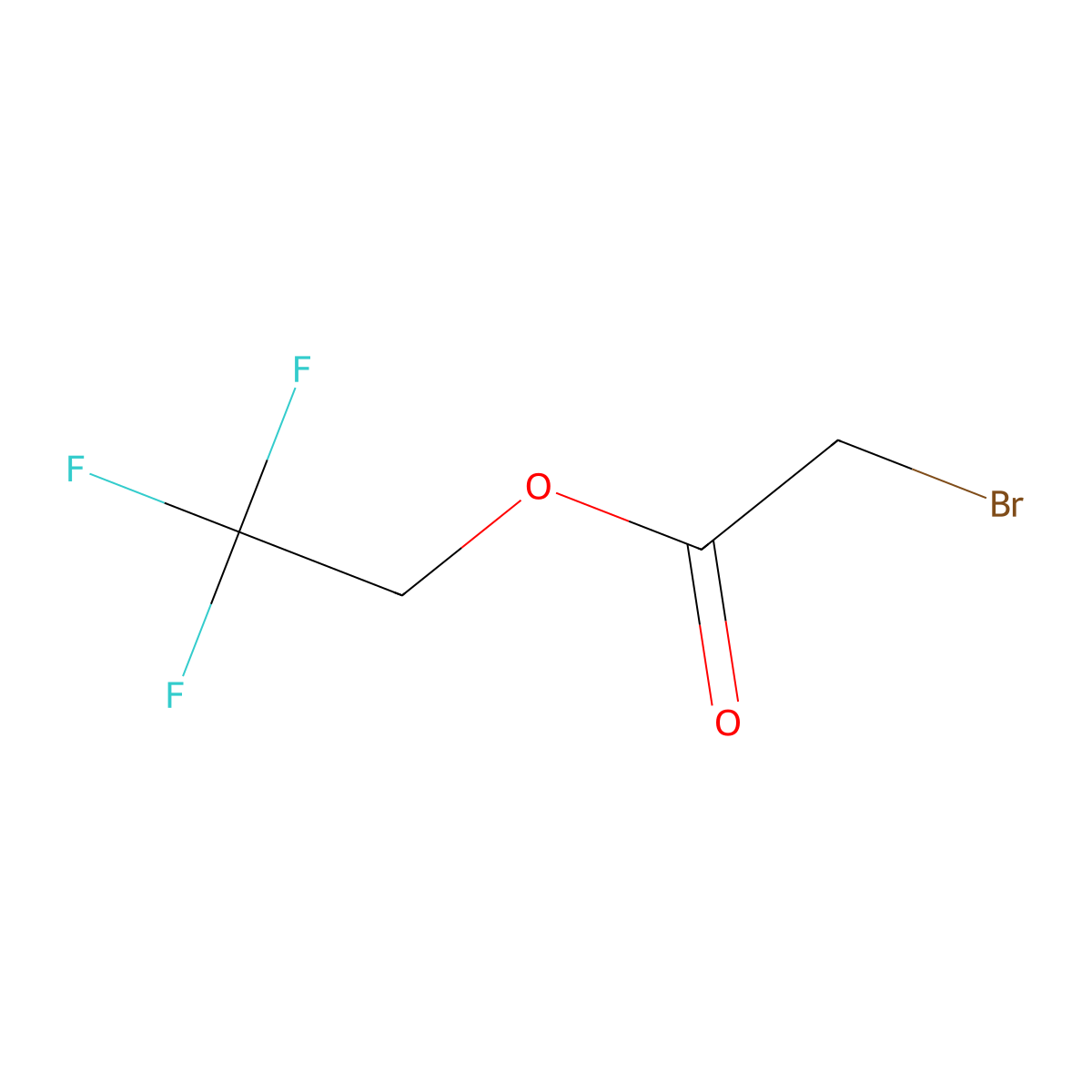 Acetic acid, 2-bromo-, 2,2,2-trifluoroethyl ester molecular structure, CAS 61433-91-8