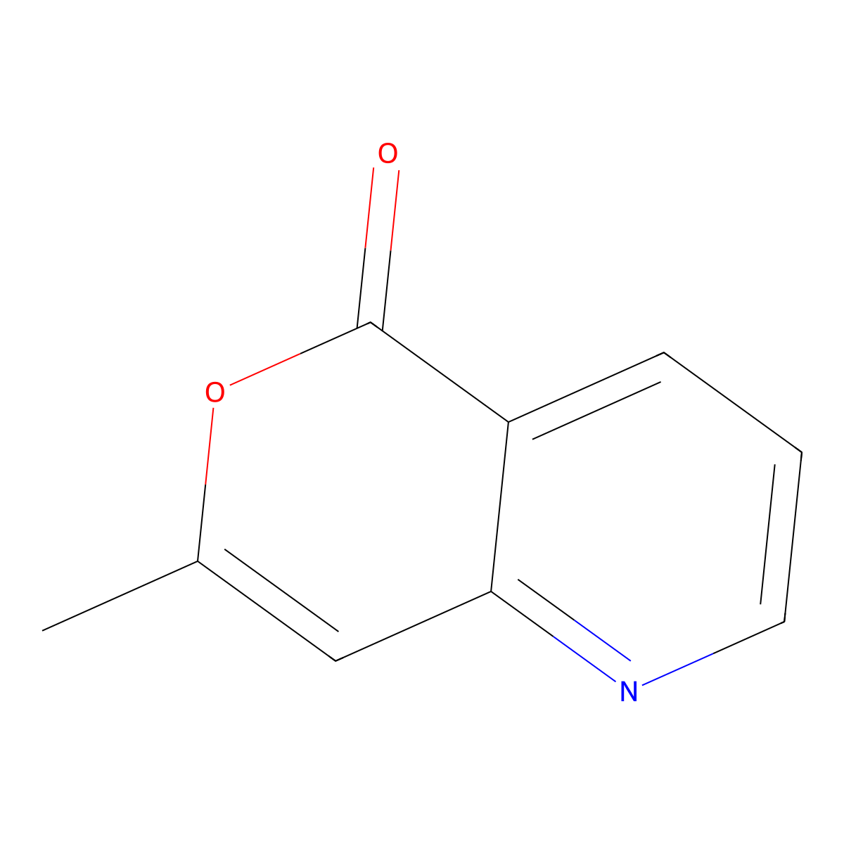 5H-Pyrano[4,3-b]pyridin-5-one, 7-methyl- molecular structure, CAS 61436-83-7