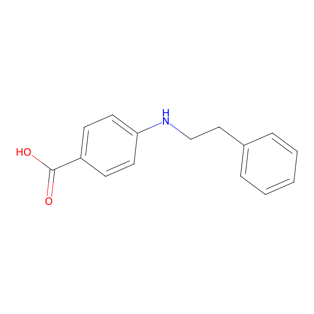 4-[(2-Phenylethyl)amino]benzoic acid molecular structure, CAS 61439-45-0