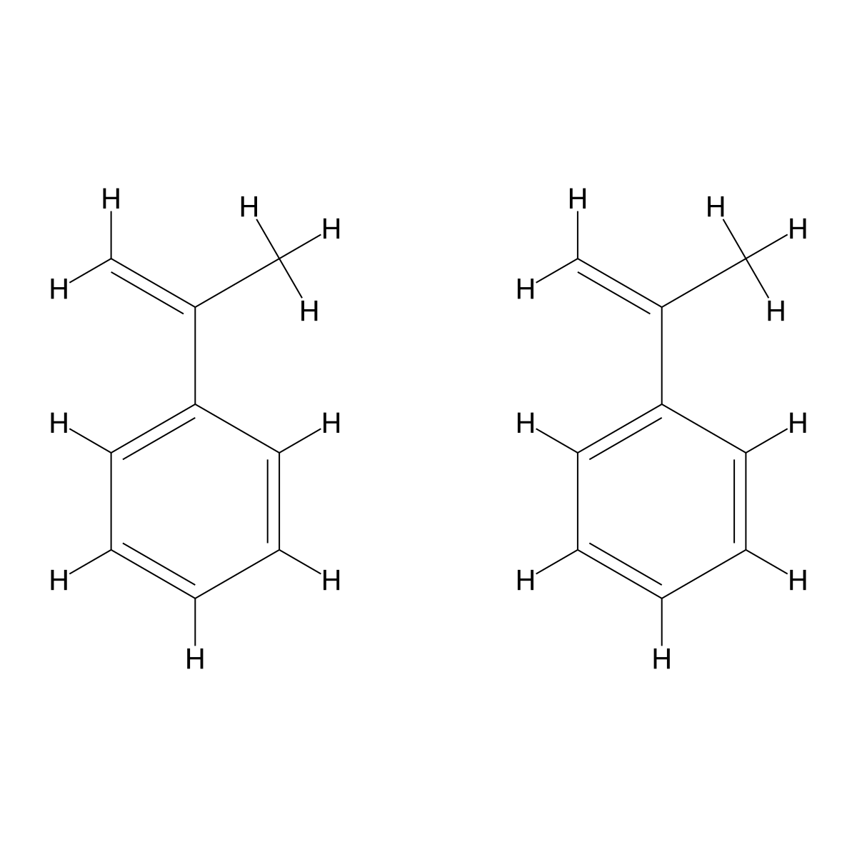 alpha-Methylstyrene dimer molecular structure, CAS 6144-04-3