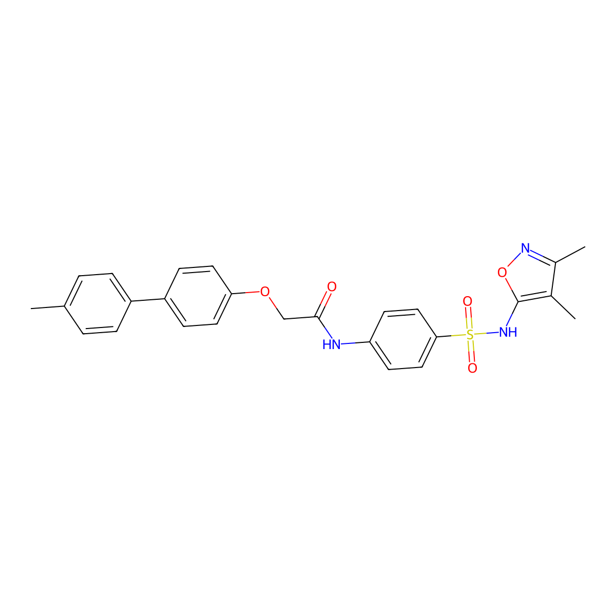 N-[4-[(3,4-dimethyl-1,2-oxazol-5-yl)sulfamoyl]phenyl]-2-[4-(4-methylphenyl)phenoxy]acetamide molecular structure, CAS 6144-47-4