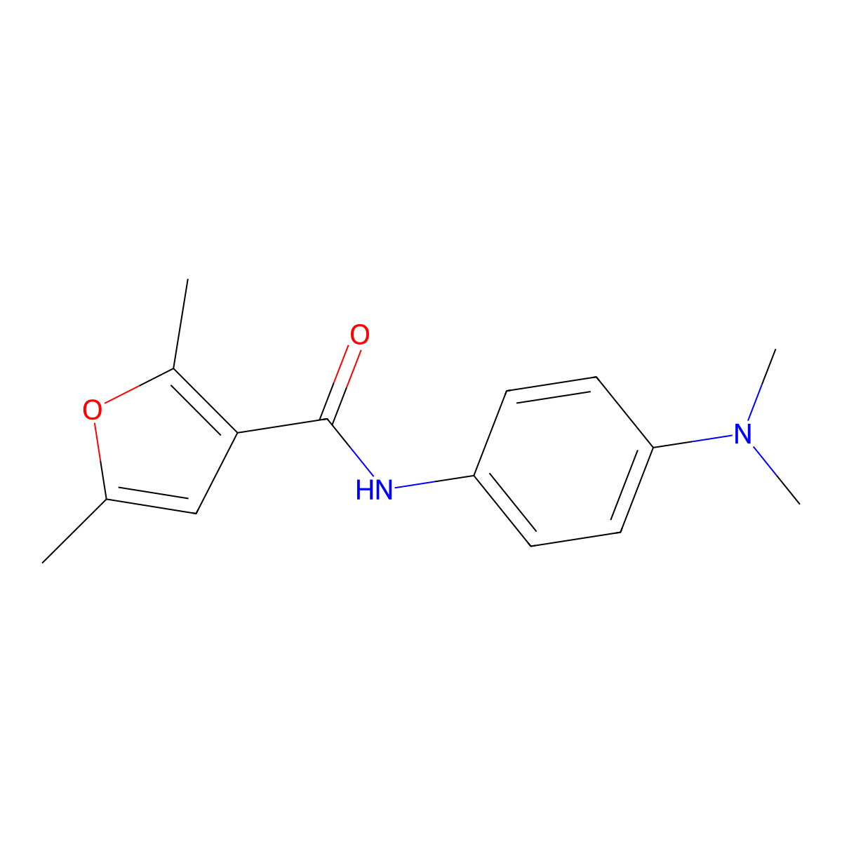 n-[4-(Dimethylamino)phenyl]-2,5-dimethylfuran-3-carboxamide molecular structure, CAS 6144-50-9