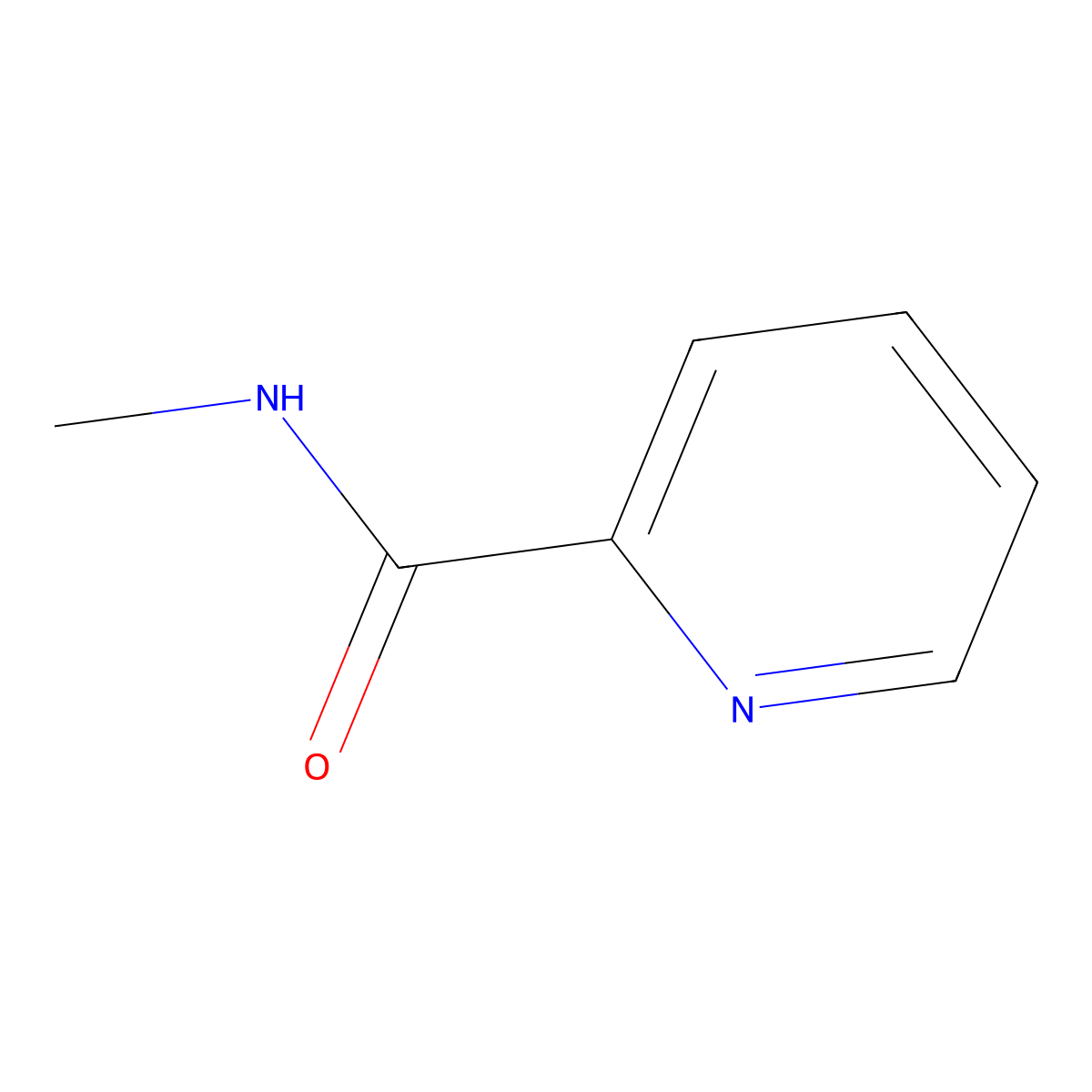 N-methylpyridine-2-carboxamide molecular structure, CAS 6144-78-1