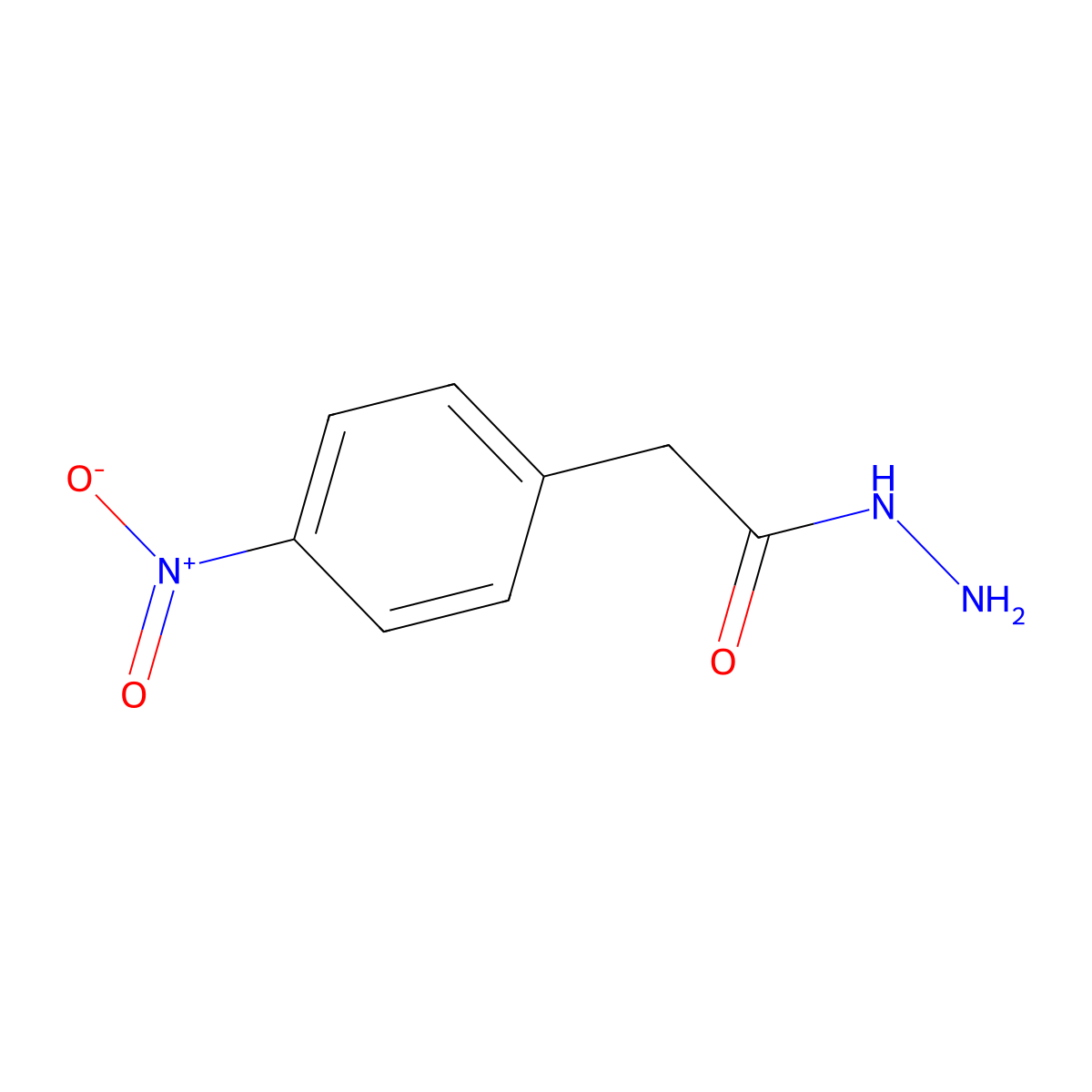 2-(4-Nitrophenyl)acetohydrazide molecular structure, CAS 6144-81-6